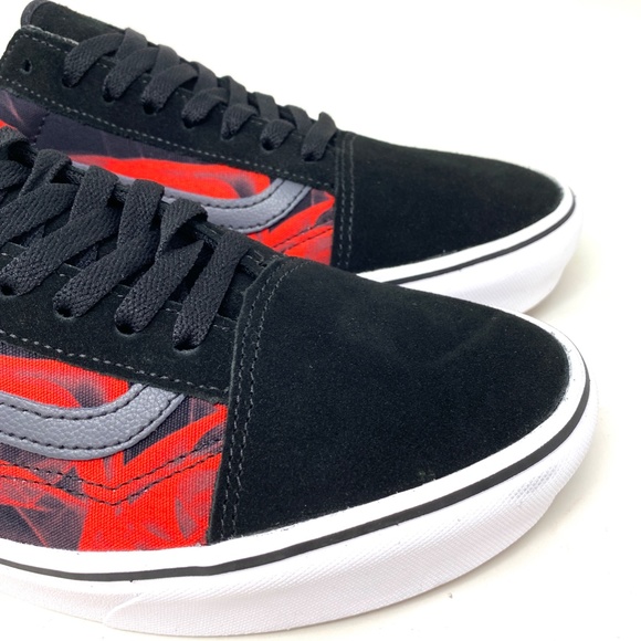 VANS Old Skool ComfyCush Low Black Red Men Suede Canvas Size Sneaker VN0A5DYCY09 - Picture 5 of 10